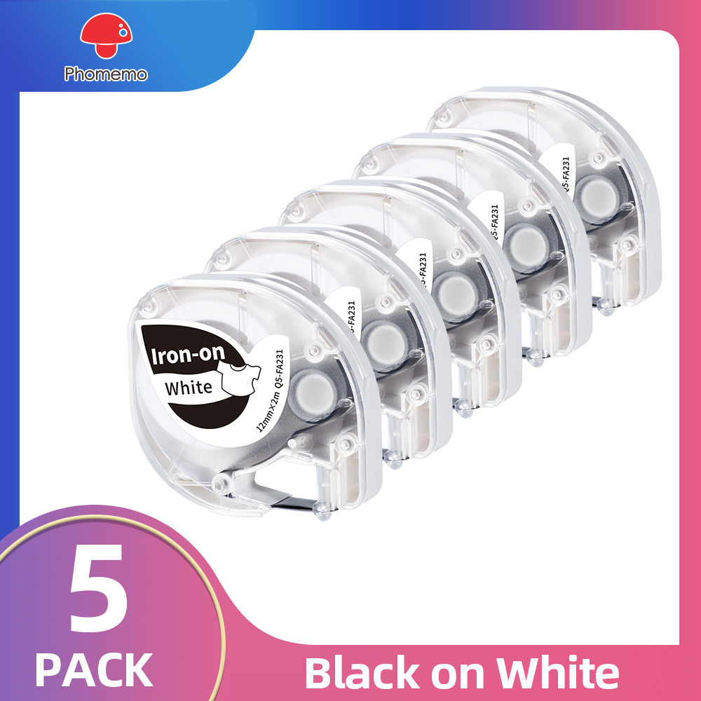 Label Printer Tape - 3/5 팩 패브릭 철제 라벨 테이프