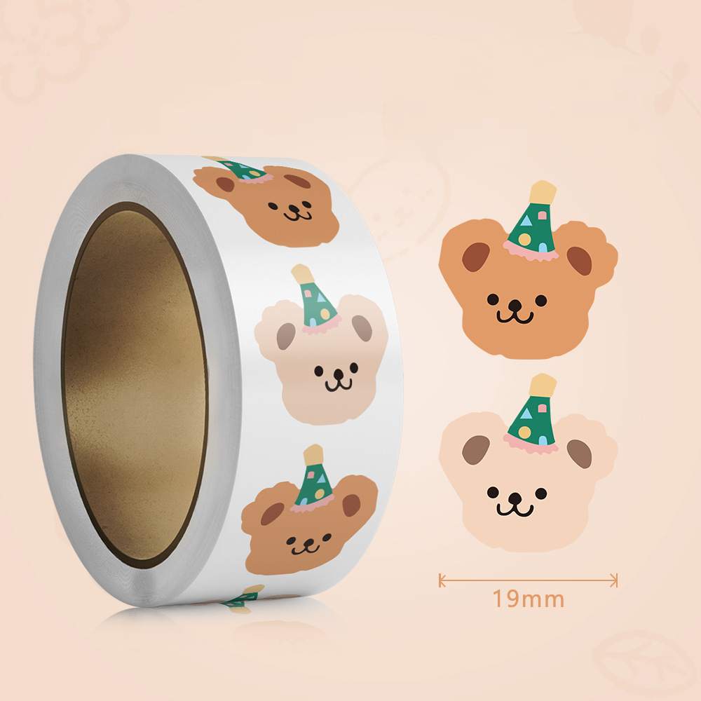 500Pcs 귀여운 곰 스티커 세트 한국어 INS 접착 - Label Printer Tape 리뷰 및 가격