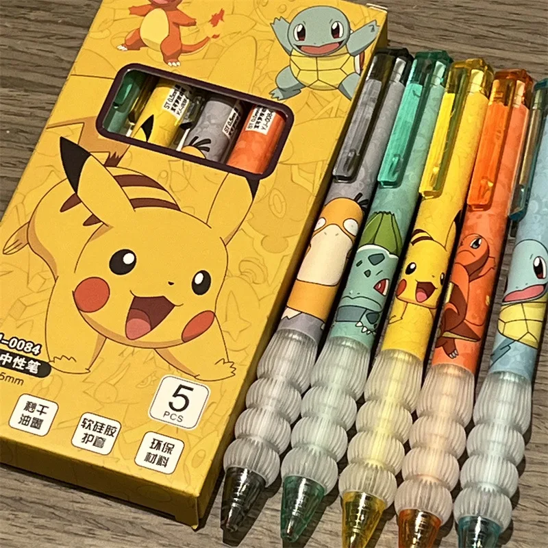5pcs 피카추 젤 펜 세트 포켓몬 볼펜 만화 인쇄 쓰 - Gel Ink Pen Set 리뷰 및 가격