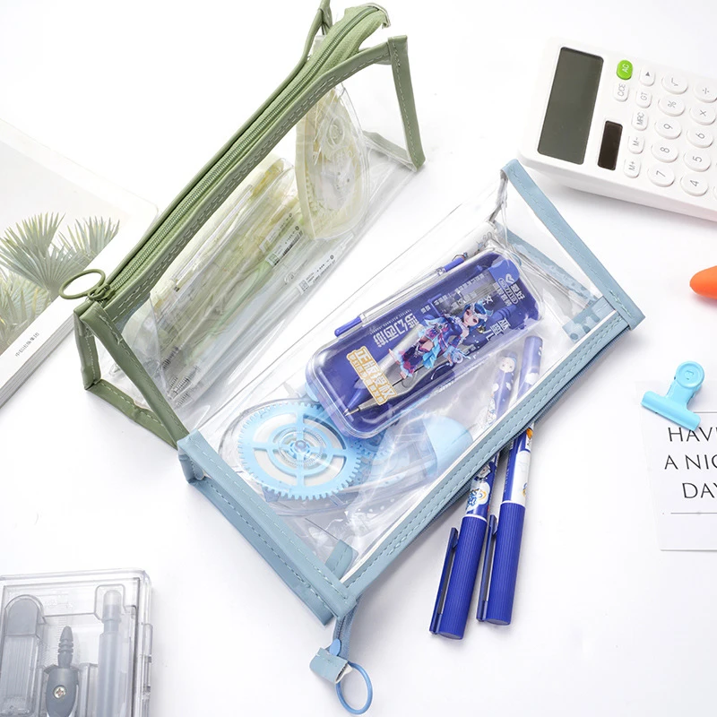 여아용 투명 연필 케이스, 대용량 펜 가방, 화장품 가 - Office Supply Office Stationery Items 리뷰 및 가격