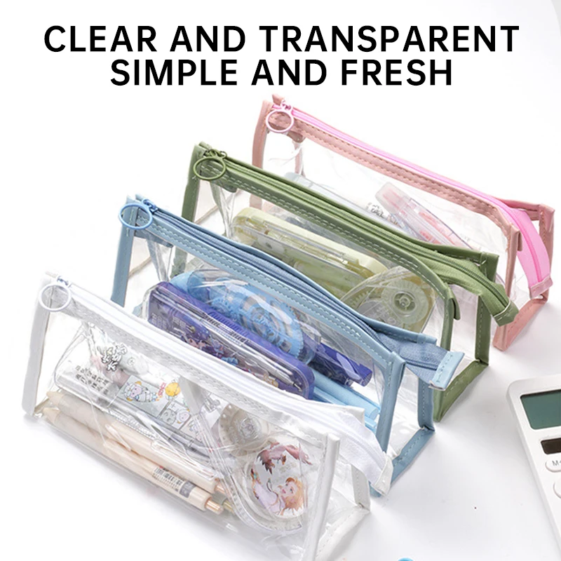 여아용 투명 연필 케이스, 대용량 펜 가방, 화장품 가 - Office Supply Office Stationery Items 리뷰 및 가격