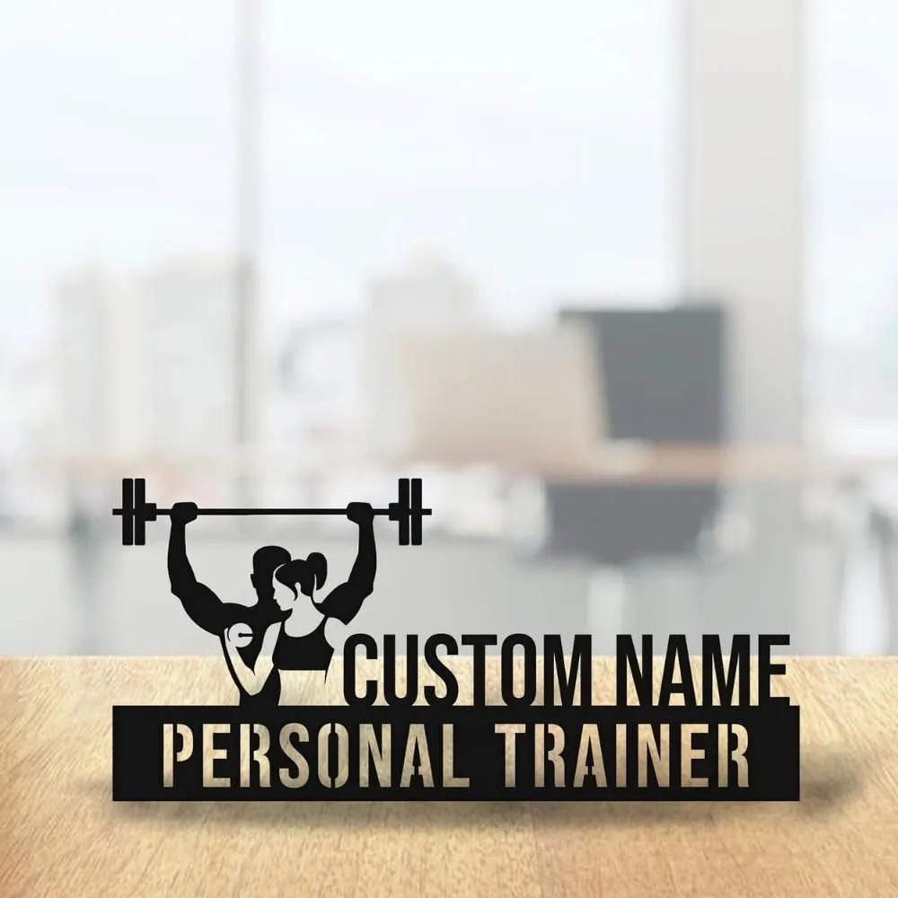 맞춤 각인 개인 트레이너 금속 데스크 명판 프리미엄 메 - Desk Name Plate 리뷰 및 가격