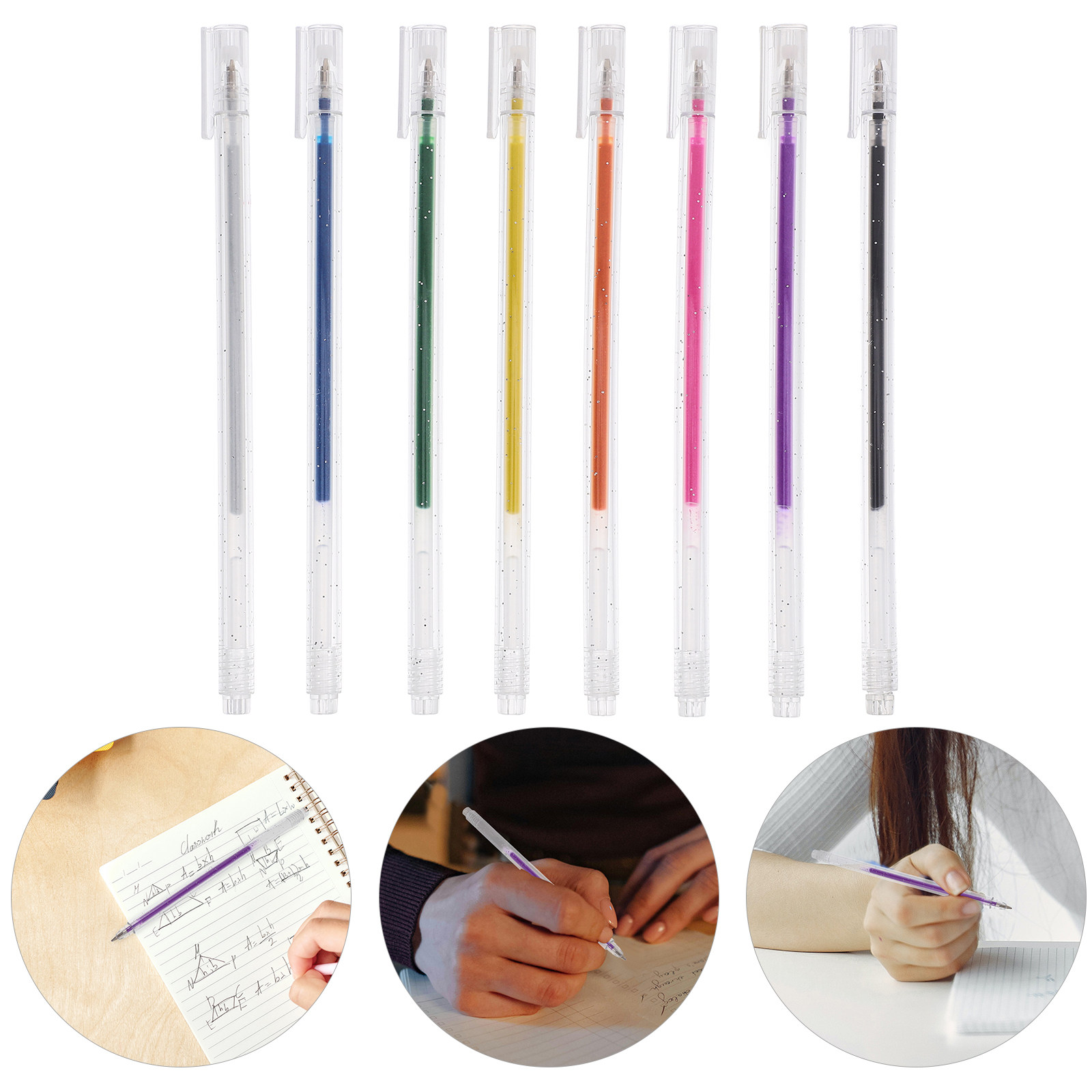8Pcs 글리터 펜 세트 수제 저널링 마커 글리터 형광 - Gel Ink Pen Set 리뷰 및 가격