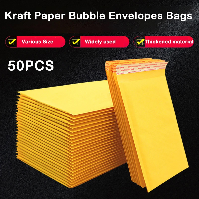 50PCS 크래프트 종이 버블 메일러 봉투 가방 버블  - Letter Envelope Kraft 리뷰 및 가격